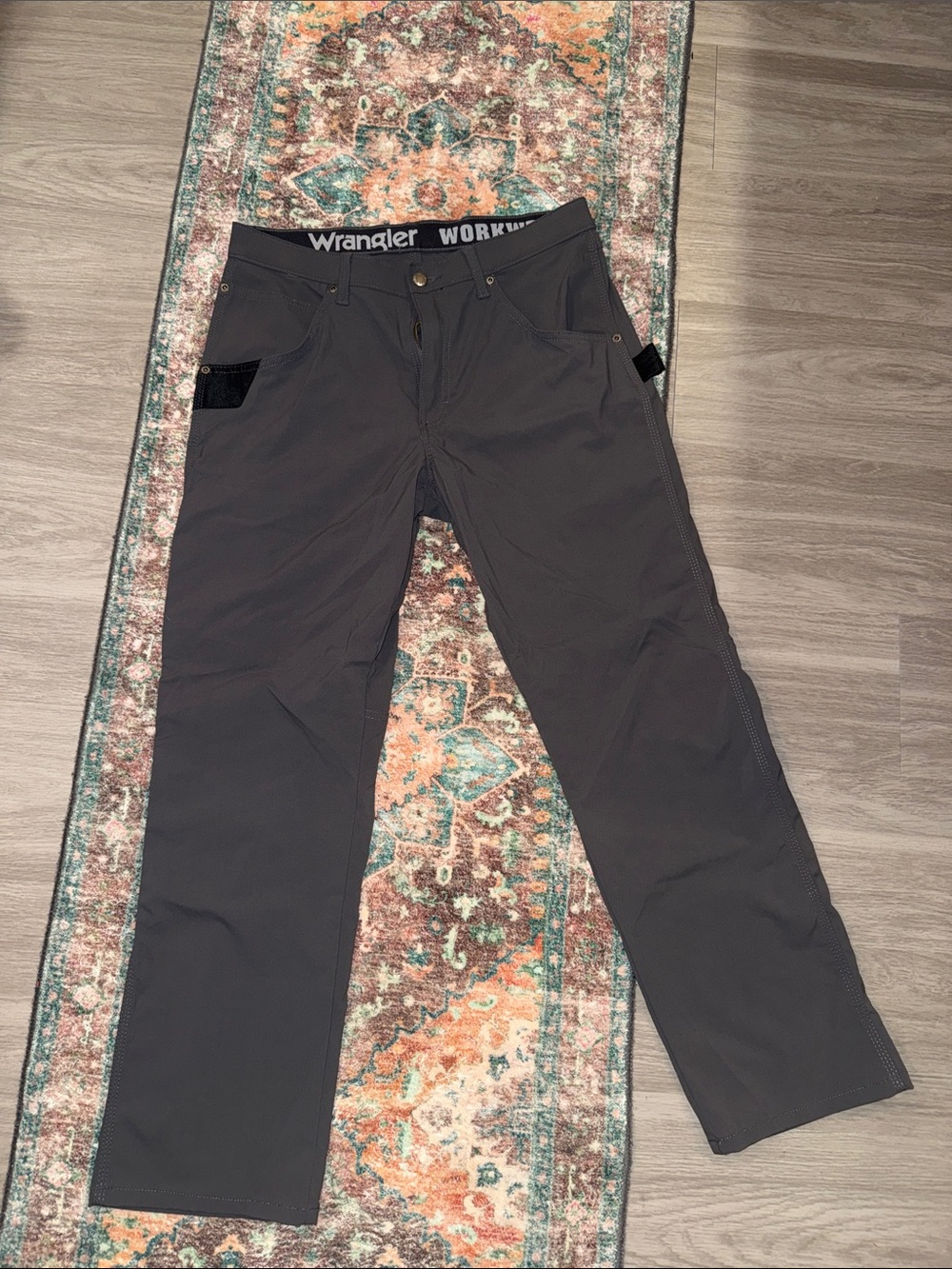 Wrangler Men’s Charcoal Cargo Work Pants